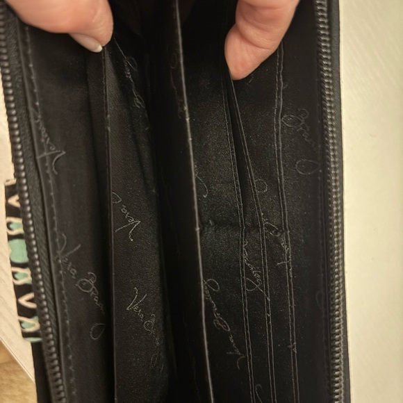 Vera Bradley Teal and Brown Patterned Turnlock Wallet - Picture 8 of 16